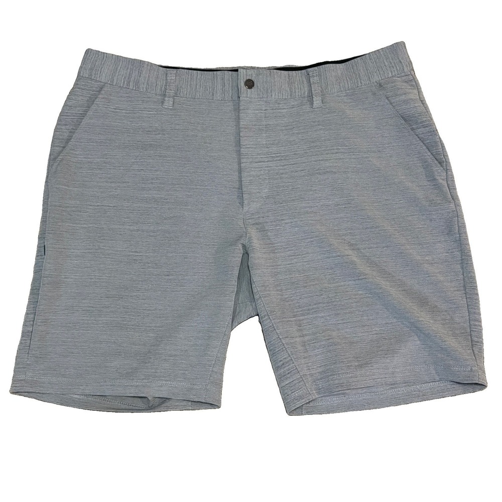 BYLT Kinetic Shorts Mens 38x9 Gray Heather All Day Tech Chino Performance